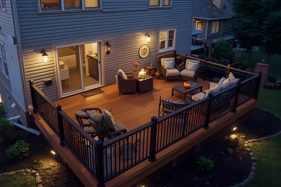 Custom deck built with a competitive deck builders in Phoenix cost.